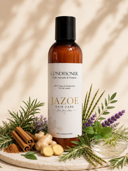 Acondicionador vegano JAZOE Hair Care con jengibre, canela y romero - 8 oz